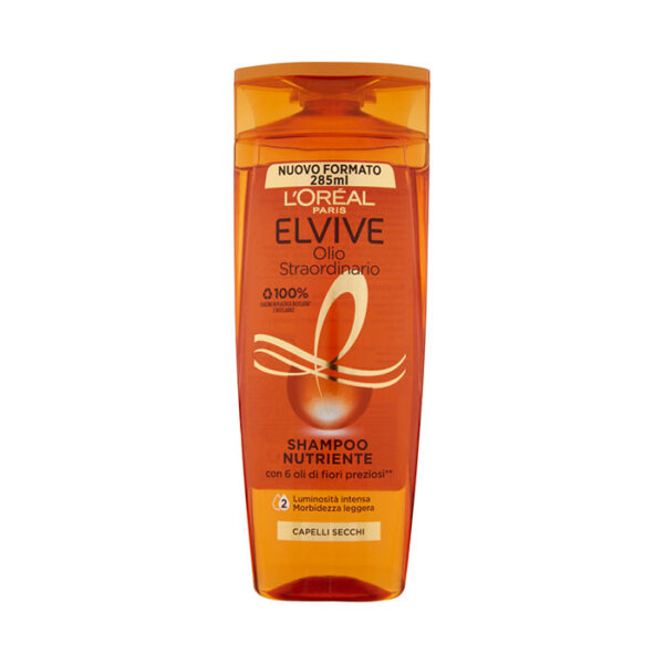 Elvive Shampoo Olio Straordinario Nutriente per Capelli Secchi -285 ml