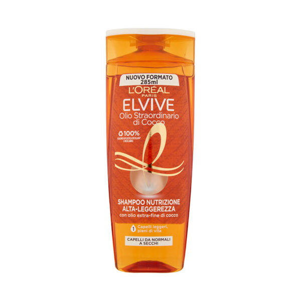 Elvive Shampoo Olio Straordinario Cocco Nutrizione -285 ml