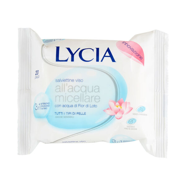 Lycia Salviettine Struccanti all'Acqua Micellare -20 Pz