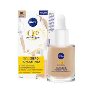 Nivea Fondotinta Siero  Q10 Power Antirughe 3in 1 -01 Light Medium 